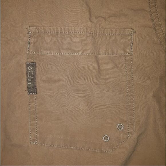 Men's Columbia Brown botton down XL Extra Large - Picture 4 of 9